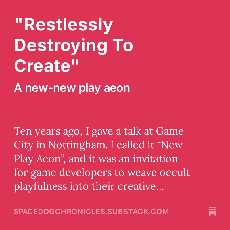 "Restlessly destroying to create"